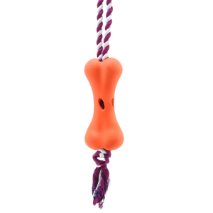 Hollow Bone with Rope Dog Toy